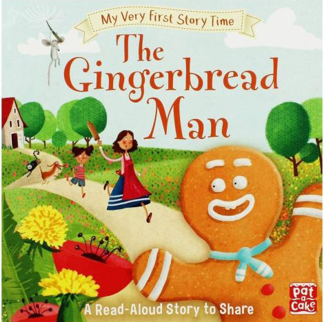 The front cover of a children's book titled "My Very First Story Time: The Gingerbread Man