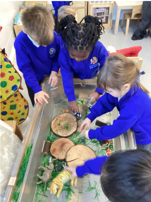 Students doing an activity
