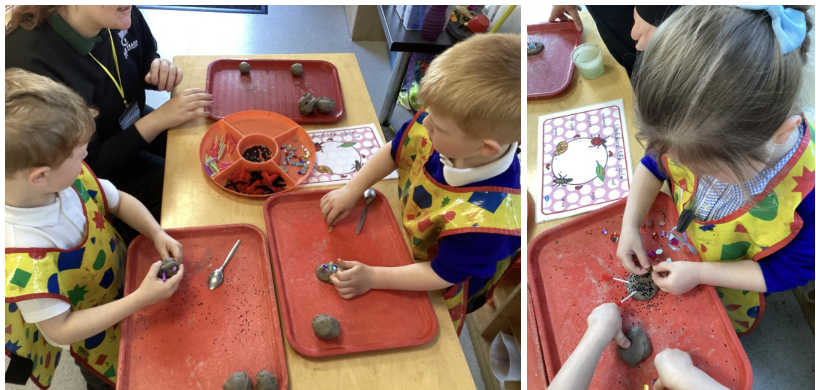 Nursery students partaking in an activity