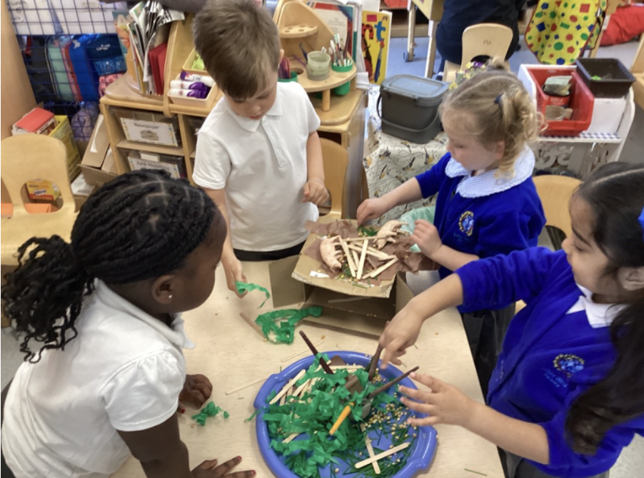 Nursery students partaking in an activity
