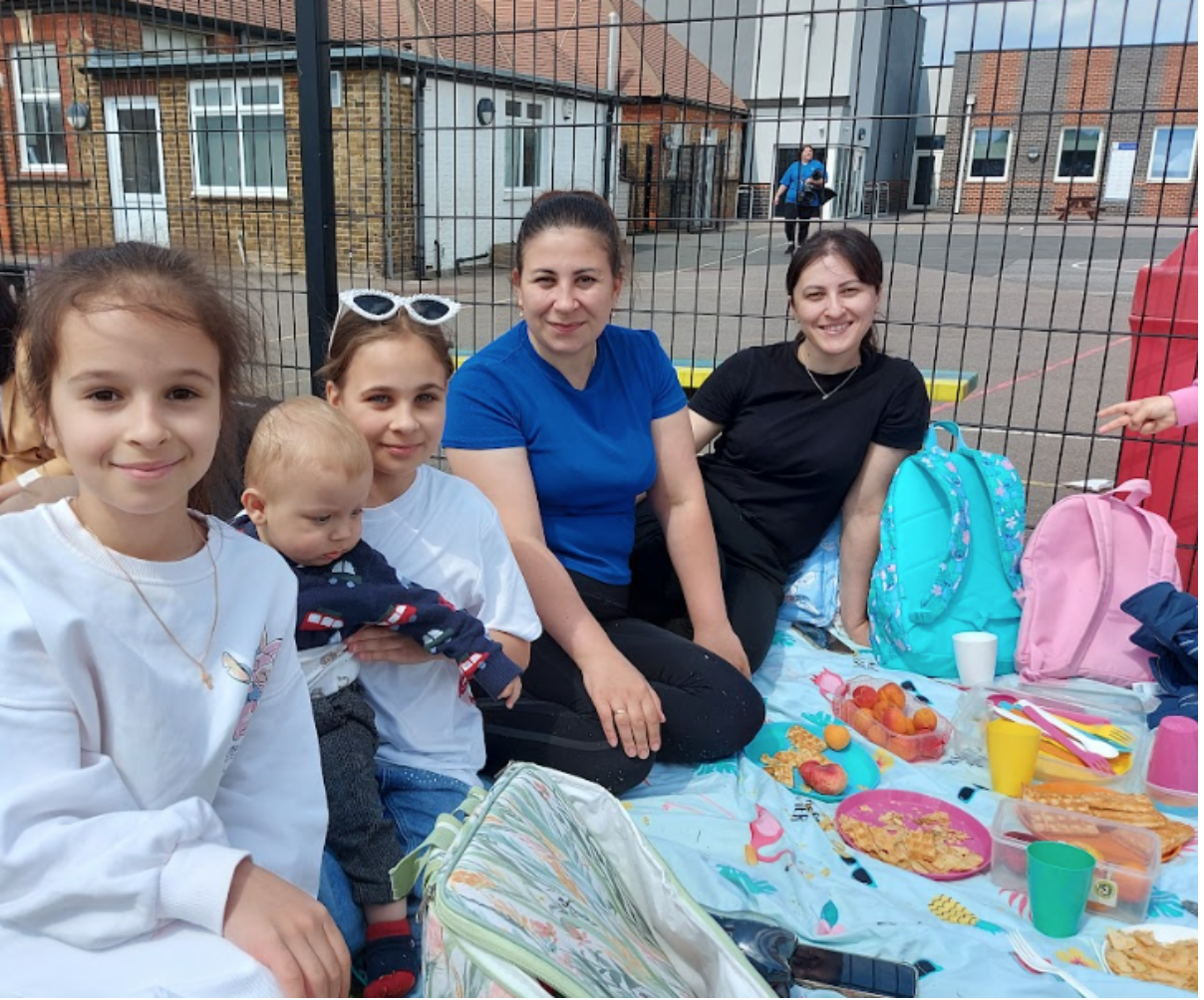 Students and parents on the LAD picnic