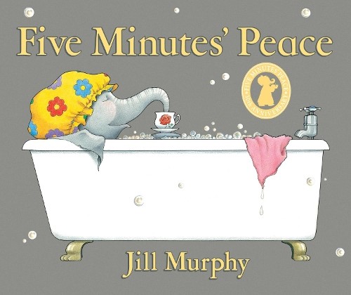 shows the cover of "Five Minutes' Peace" by Jill Murphy.